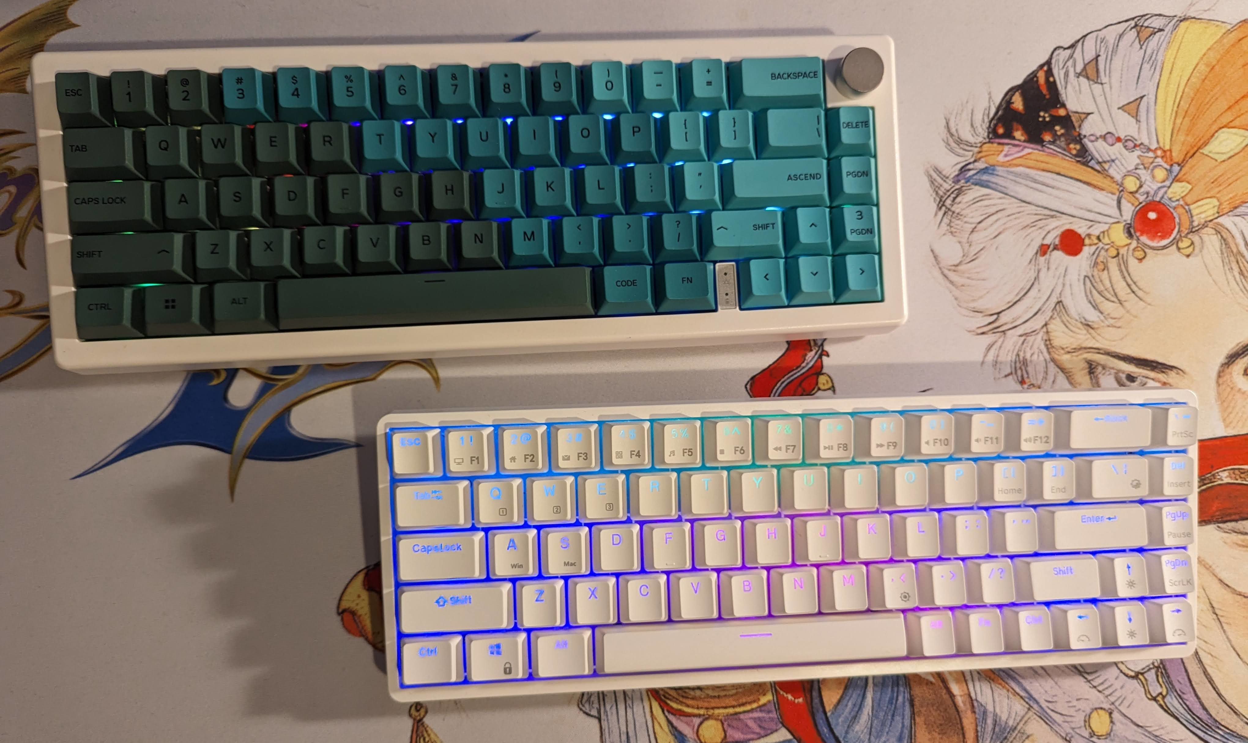 GMK67 and RK68 keyboards.